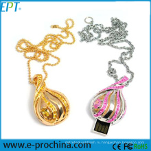 Водонепроницаемый Кристалл ювелирные изделия ожерелье флэш-накопитель (ES033)
